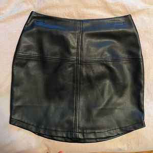 Lulus black vegan leather mini skirt - new with tags